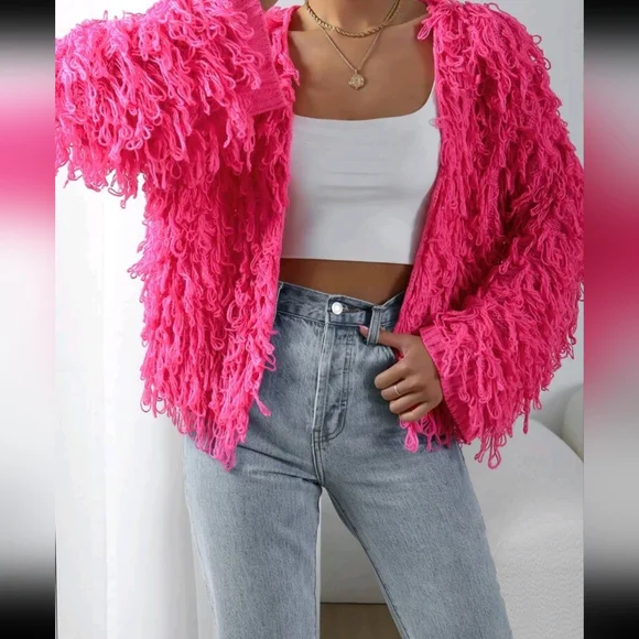 Allurite Shaggy Knit Duster Cardigan - Picture 8 of 9